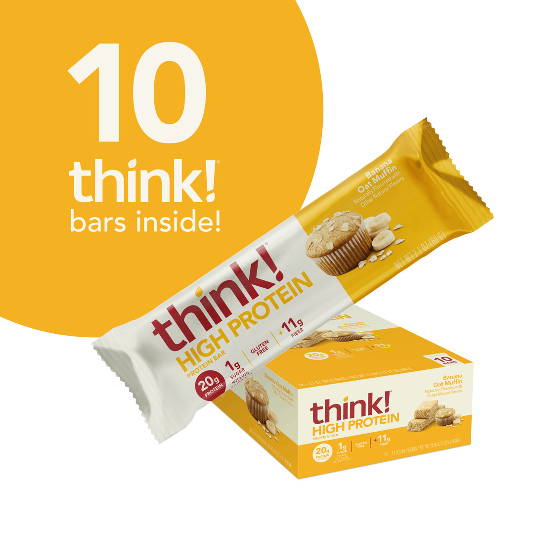 High Protein Bar, Banana Oat Muffin- 10 think bars inside