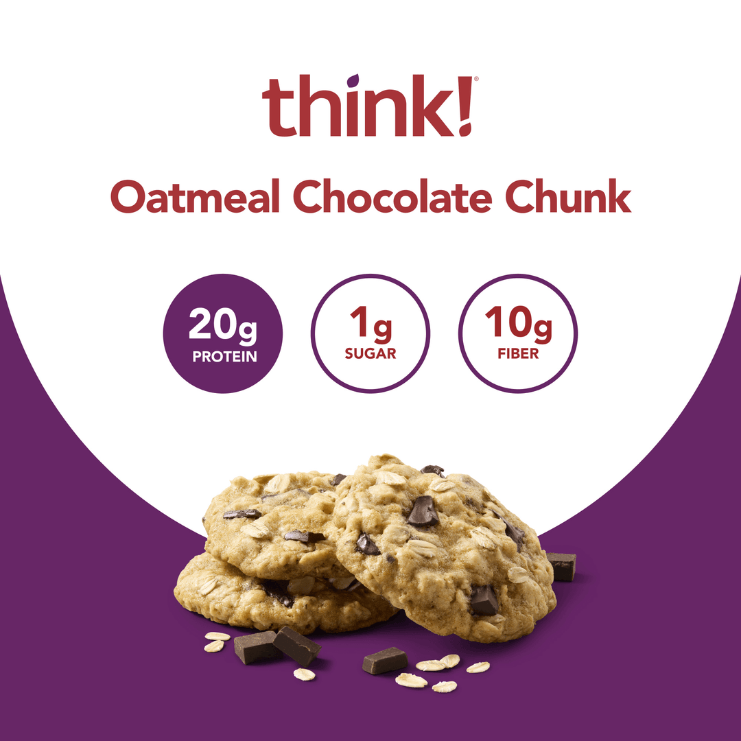 High Protein Bar, Oatmeal Chocolate Chunk - 20g protein; 1g sugar; 10g fiber