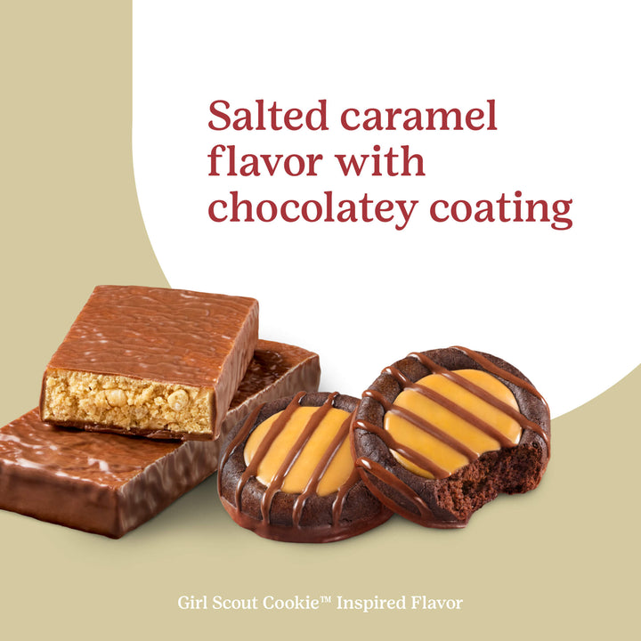 MINIS Protein Snack Bar, Girl Scout Adventurefuls™- salted caramel flavor with chocolatey coating