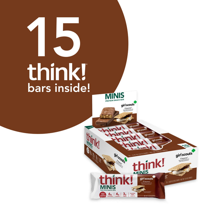 MINIS Protein Snack Bar, Girl Scout S’mores™ - 15 think bars inside!